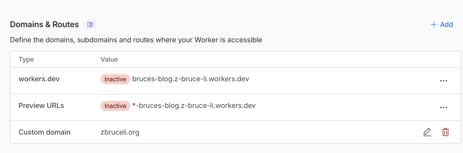 Add custom domain to Cloudflare worker