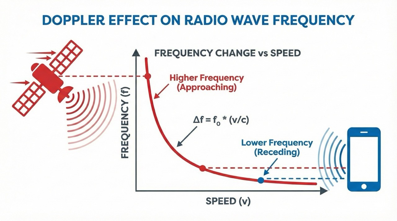 Doppler effect on radio transmission