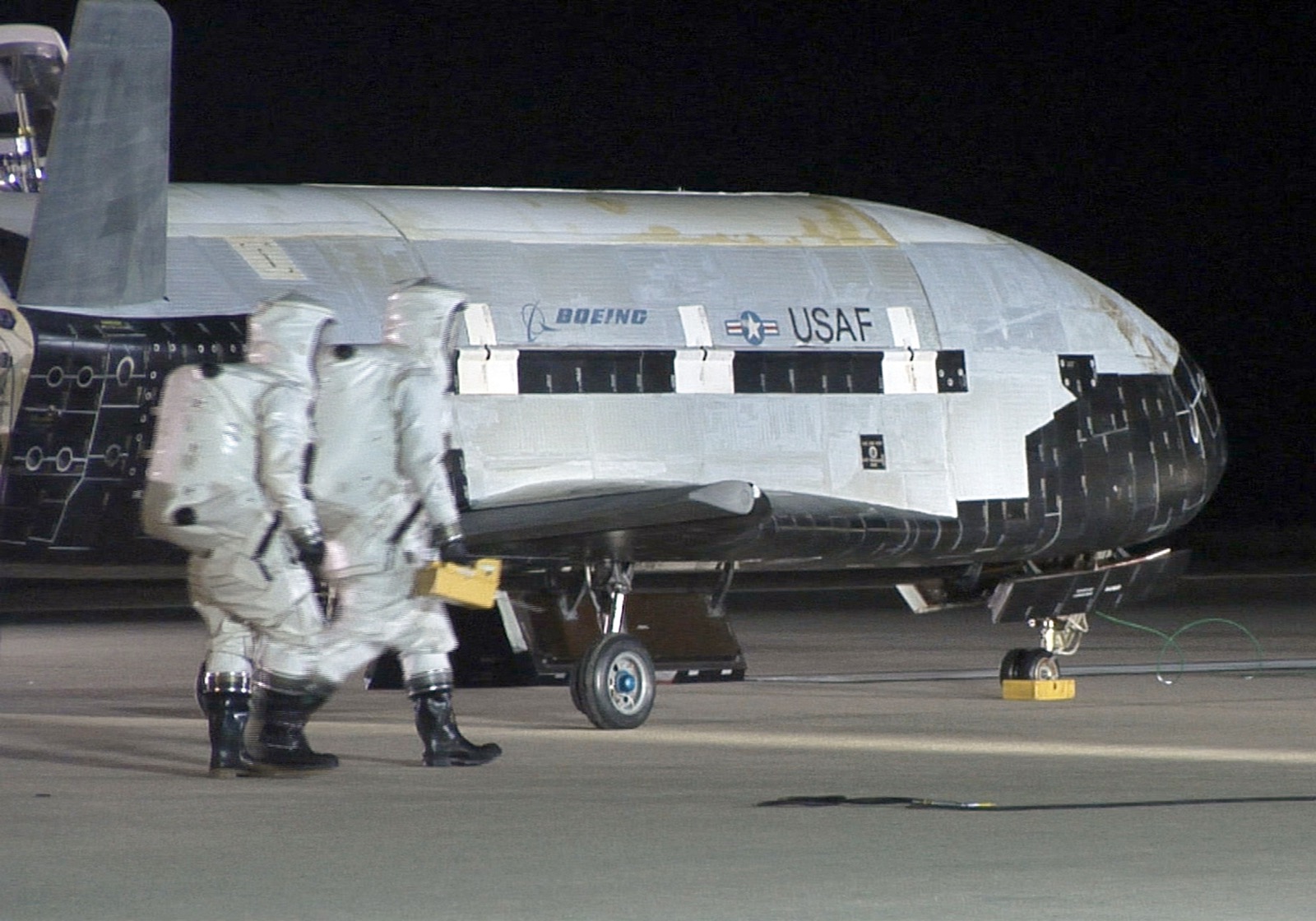 The X-37B spaceplane after landing