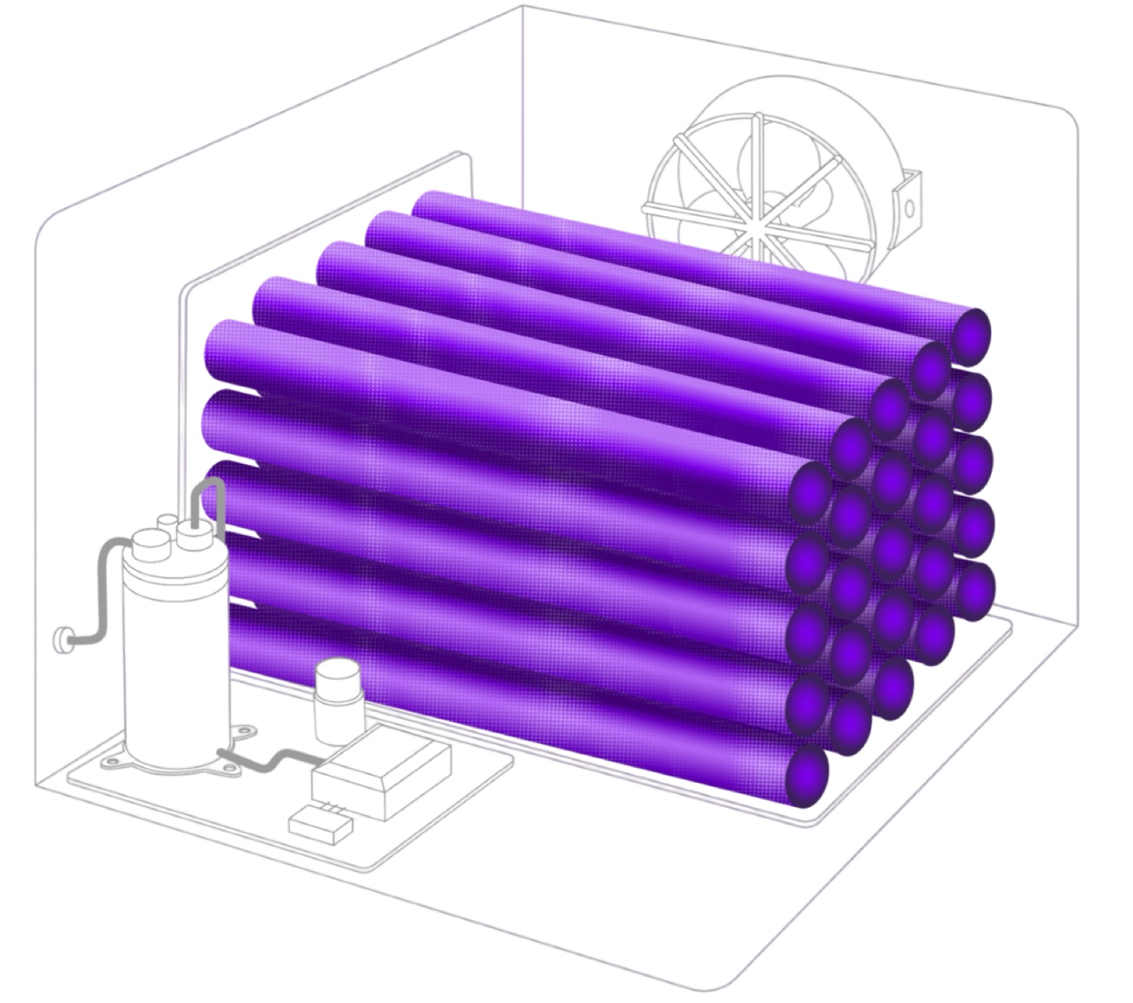 Barocal's solid-state barocaloric cooling material and prototype hardware.