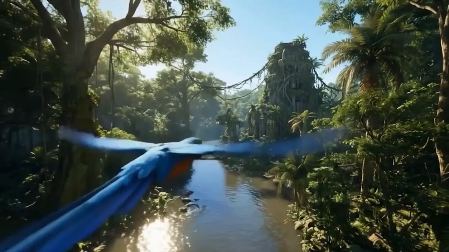 A world generated on the fly by Google DeepMind's Genie 3 model. There is no game engine here—every frame is dreamed into existence by a neural network that has learned how the physical world tends to behave.