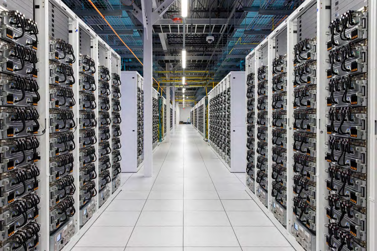 A server aisle inside xAI's Colossus supercomputer