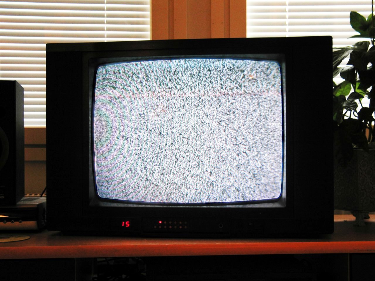 Television static — the random noise that a diffusion model learns to reverse into an image