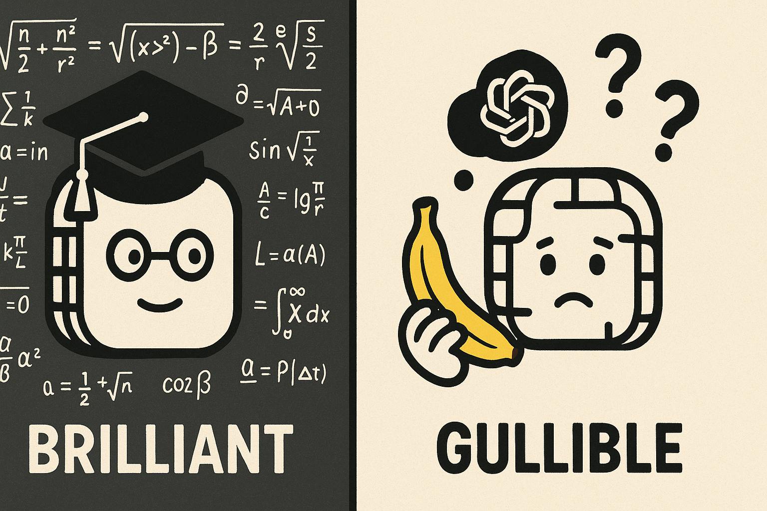 When Brilliant AI Lacks Common Sense: The 'Gullible LLM' Phenomenon