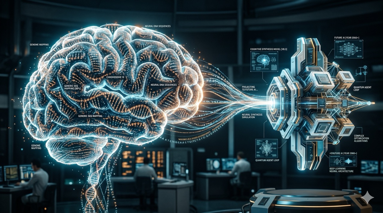 From DNA to brain and AI